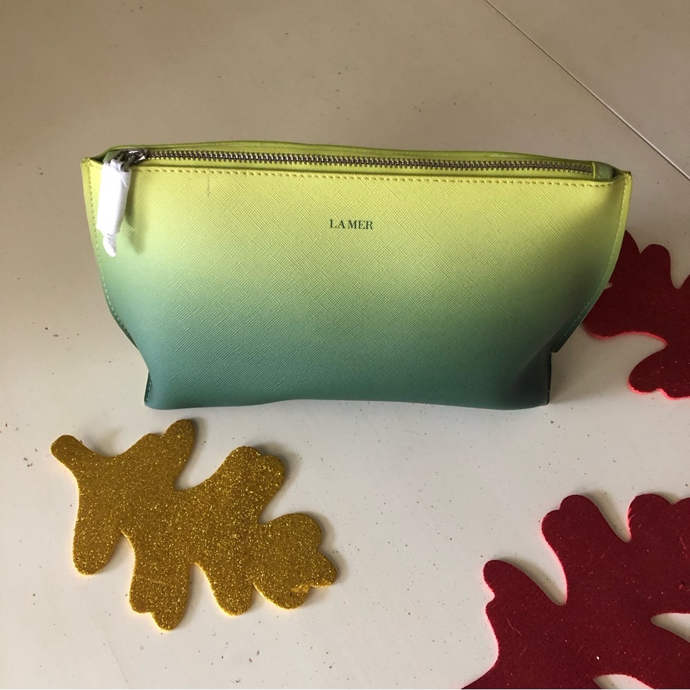 La Mer Makeup Bag Toiletry Cosmetic Case Green Ombre